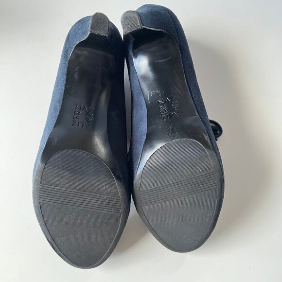 Naturalizer Paxton Bootie Womens Size 6M Blue Open Front Lace Up Tassel Witchy - Picture 6 of 13